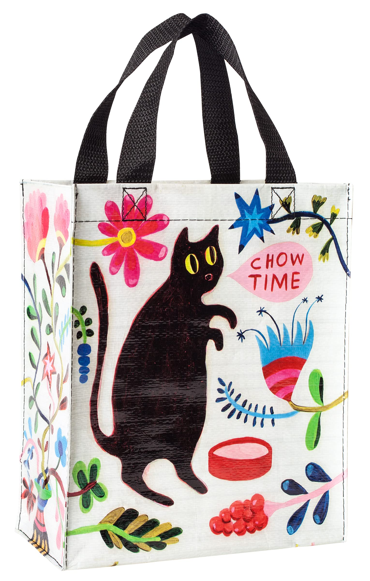 Blue Q Handy Tote with Kitty Says It's Chow Time, ideal lunch companion