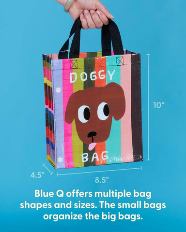 Blue Q Handy Tote highlighting recycled materials for sustainable everyday use.