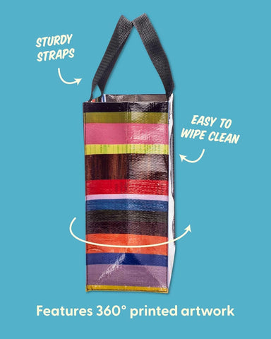 Blue Q Handy Tote short handles for easy hand or forearm carrying.