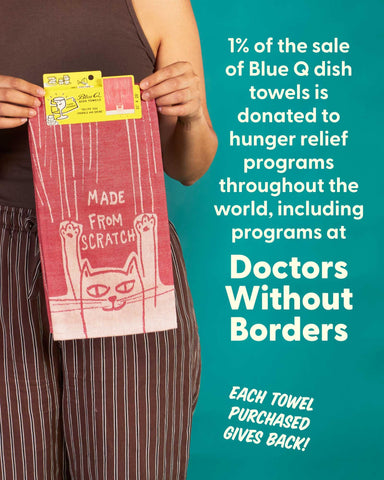 Blue Q Made from Scratch gift-ready towel conveys humor and practicality for any kitchen