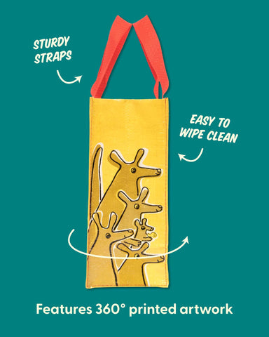 Blue Q Packin' Snacks Handy Tote wipe-clean surface enables quick cleanup after meals