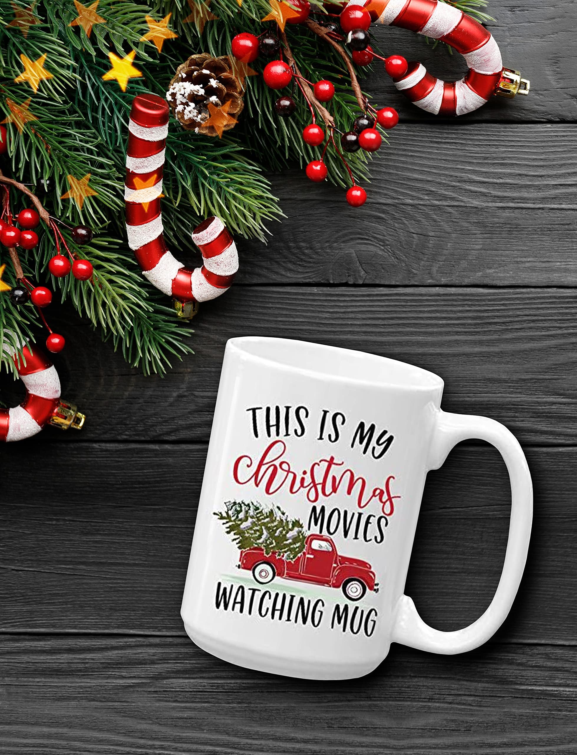 Blue Ribbon Christmas mug wrapped for a ready-to-gift presentation