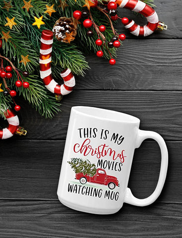 Blue Ribbon Christmas mug wrapped for a ready-to-gift presentation