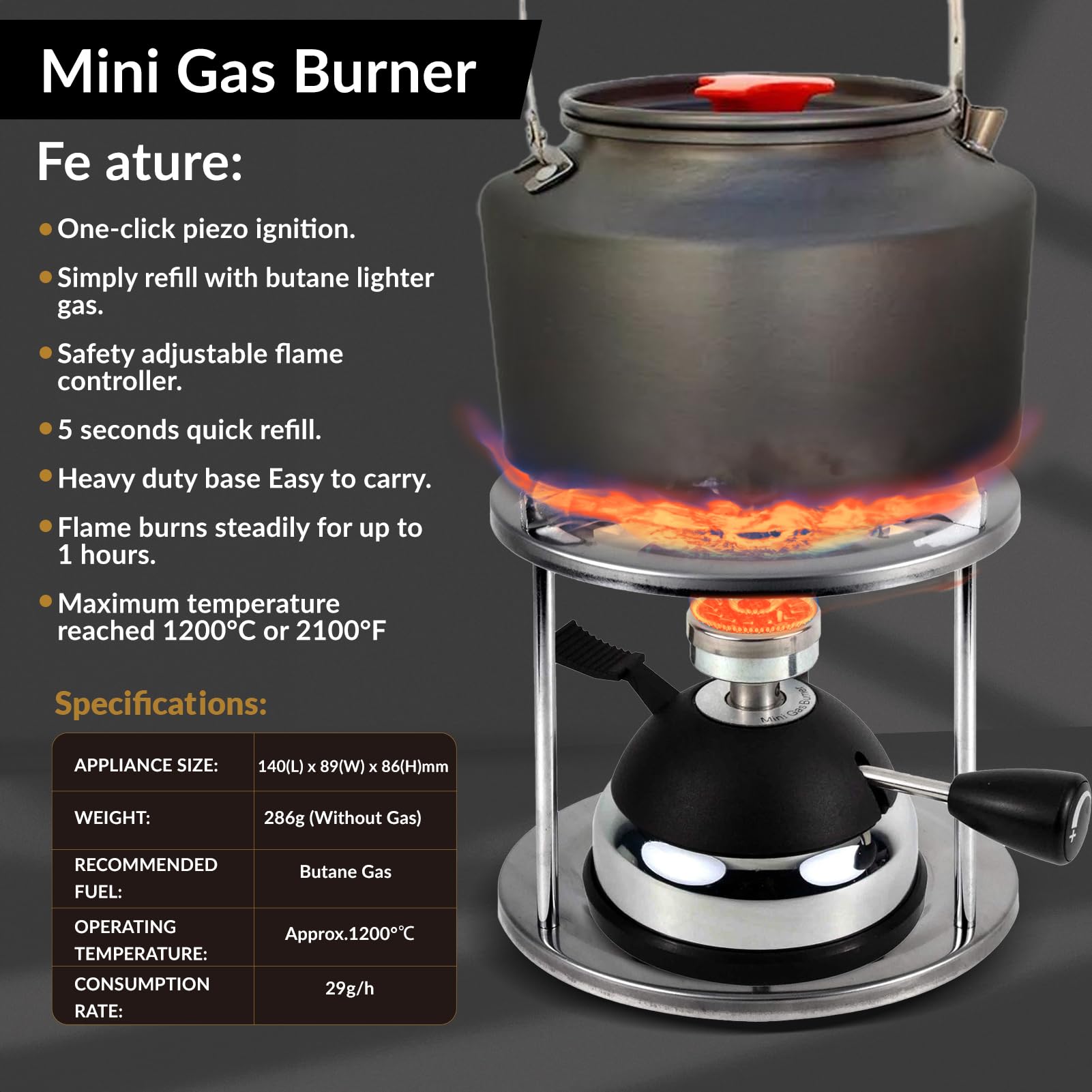 BlueFire offers color options to match kitchen or outdoor gear