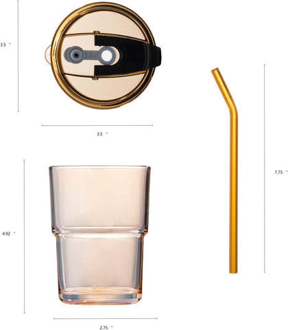 BLUEPOLAR double-wall glass keeps hands cool and beverages insulated