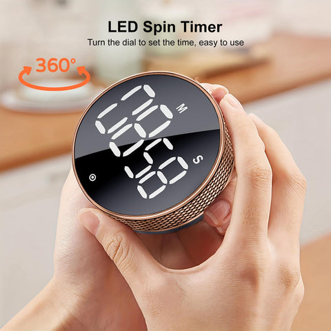 Blue Snail timer in rose gold finish with adjustable brightness