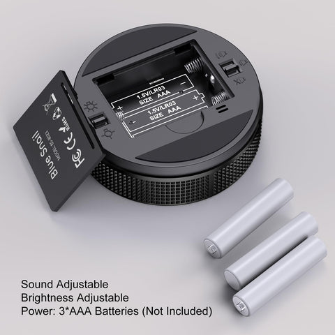 BlueSnail Timer with magnetic back sticks to metal surfaces for hands-free use.