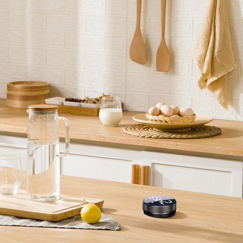 BlueSnail timer used in kitchen, classroom, gym, and office tasks.