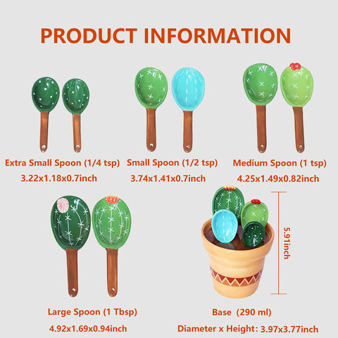 BlueSteer cactus measuring spoons set adds whimsy to kitchen decor and daily use.