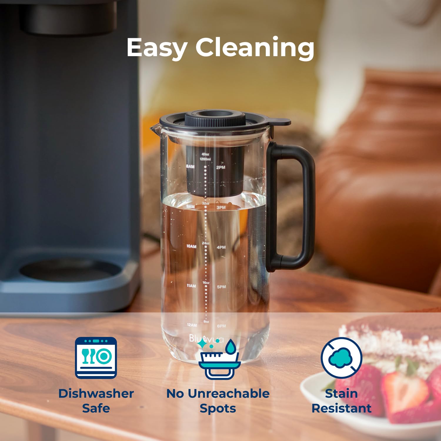 Bluevua RO100ROPOT-Lite carafe packaging optimized for replacement.