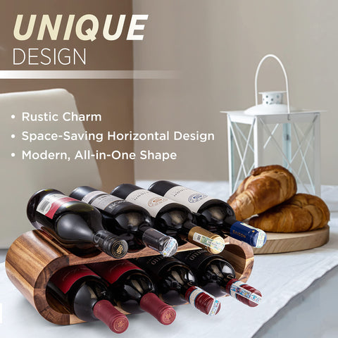 BLUEWEST gift-ready wine rack ideal for housewarmings and holidays.