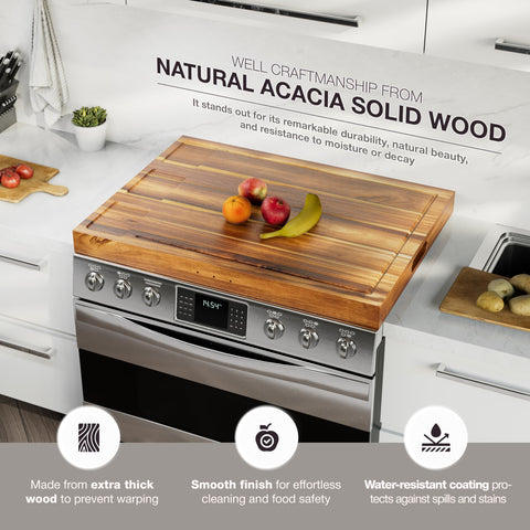 BLUEWEST Noodle Board cutting board with compartments and anti-spill groove keeps prep organized.