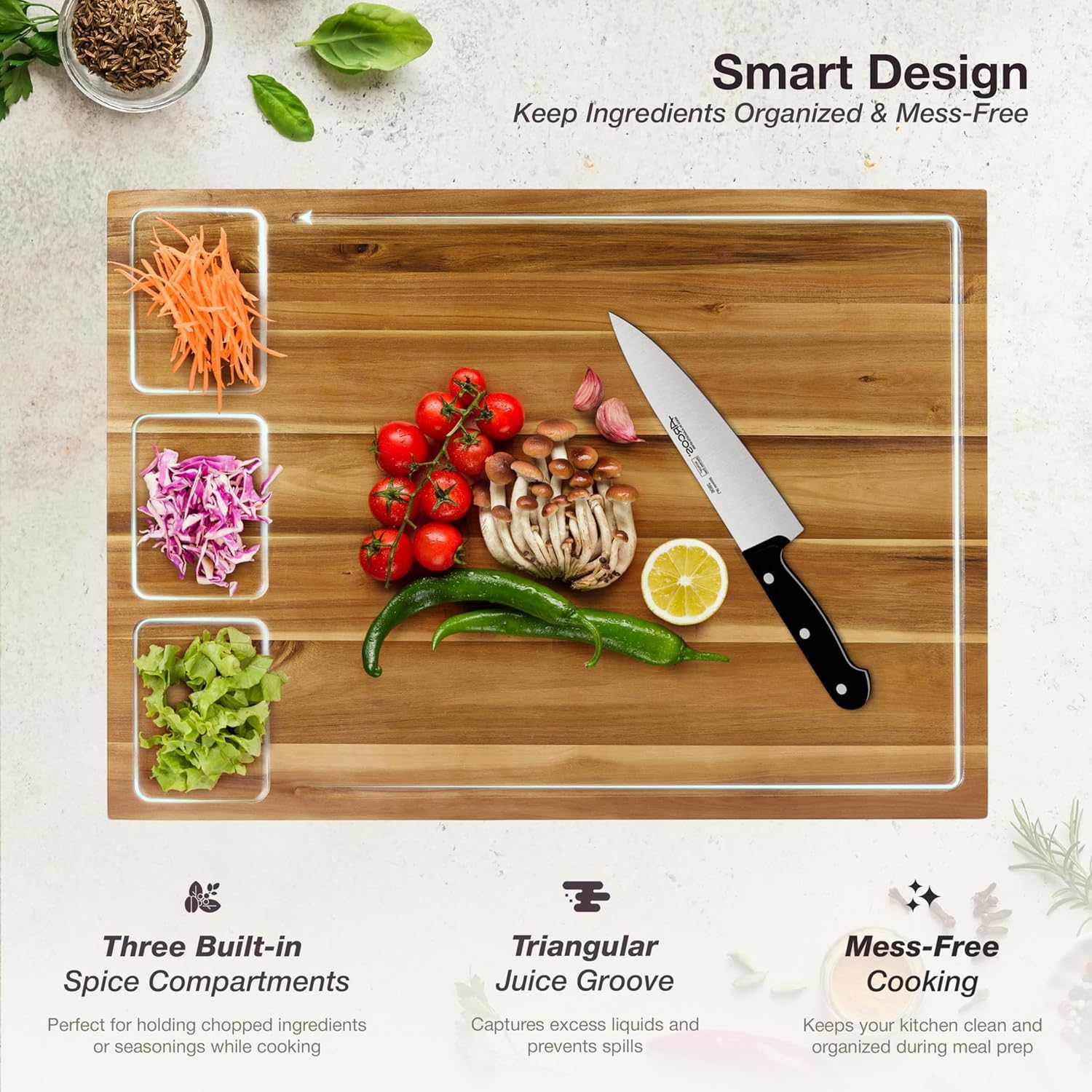 BLUEWEST Noodle Board expands kitchen counter space for prep and serving.