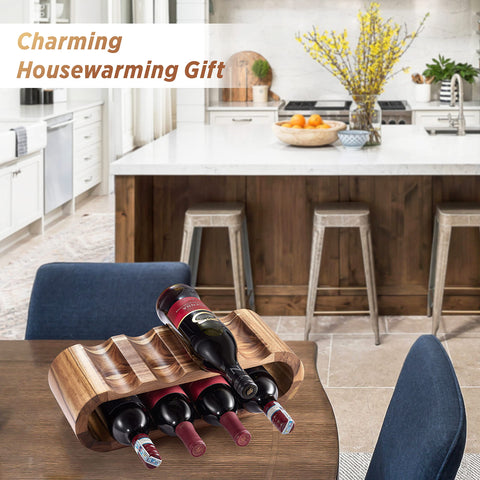 BLUEWEST rustic-modern kitchen decor wine rack complements dining spaces.