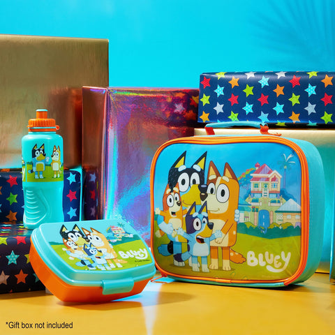 Bluey insulated lunch bag keeping meals fresh during nursery or travel.