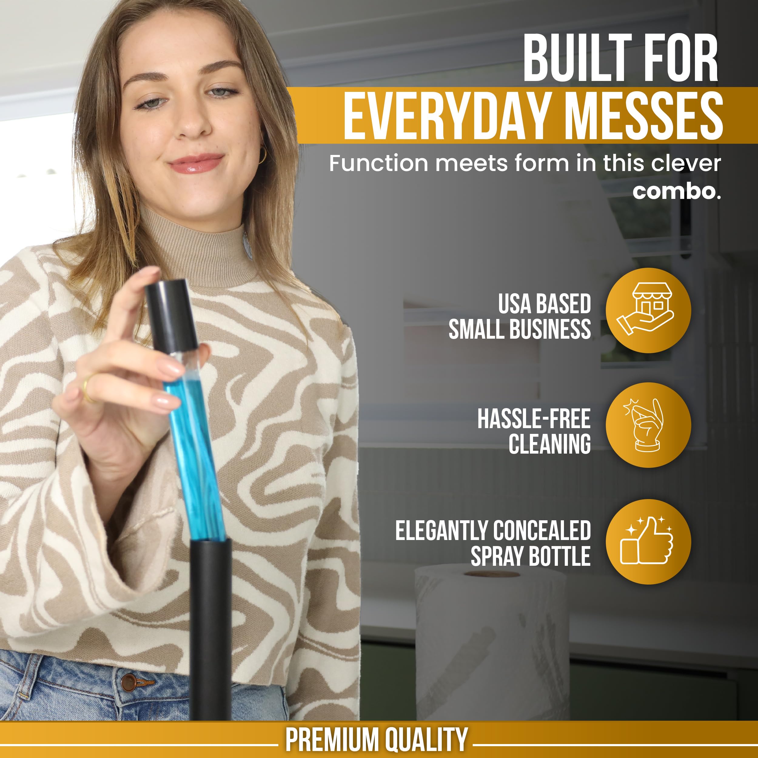 BLUJAYE versatile 2-in-1 solution fits kitchen, bathroom, and garage