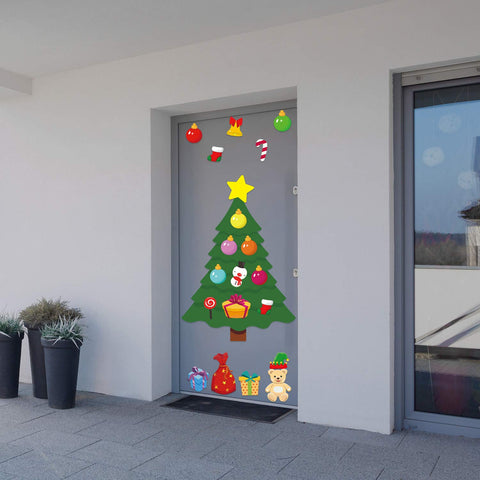 Blulu Christmas tree magnet set on fridge for reusable holiday decor