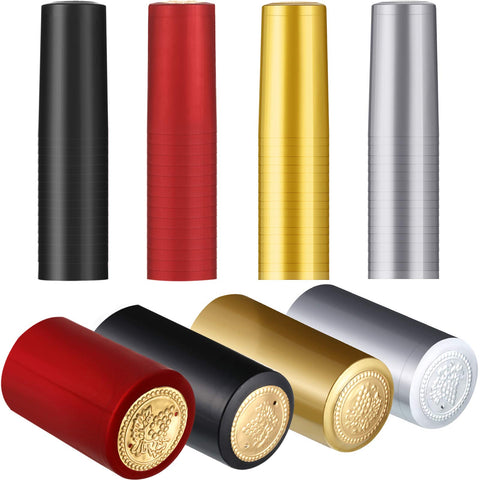 Blulu wine sealer 200 pcs PVC capsules for elegant bottle decoration and sealing.