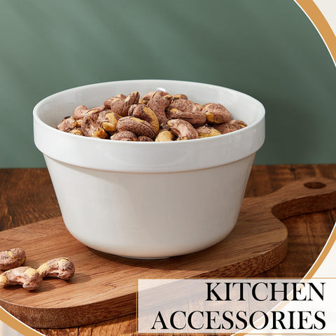Blushtier durable ceramic pudding basin resists chipping and retains luster.