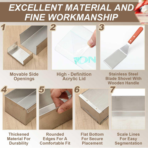 Blushtier metal spatula and triangular scraper for precise edges