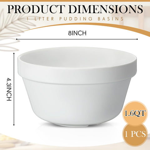 Blushtier pudding mold in white adds a formal touch to plated desserts.