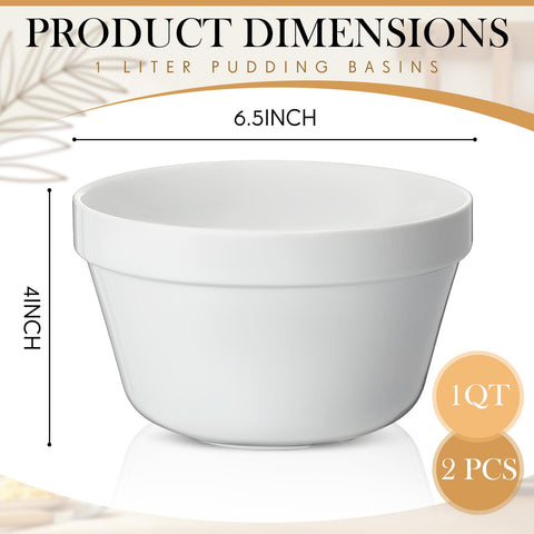 Blushtier white porcelain mold bowl for steaming and oven use.