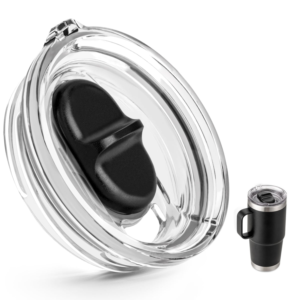 Bluwing 20oz replacement lid angled view highlights precise fit