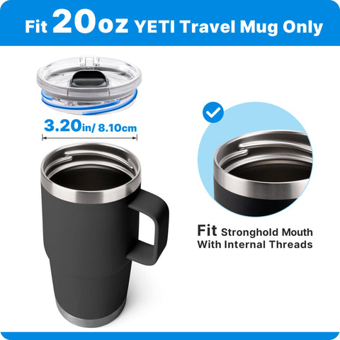 Bluwing compatibility close-up confirms fit on YETI Rambler 20 oz