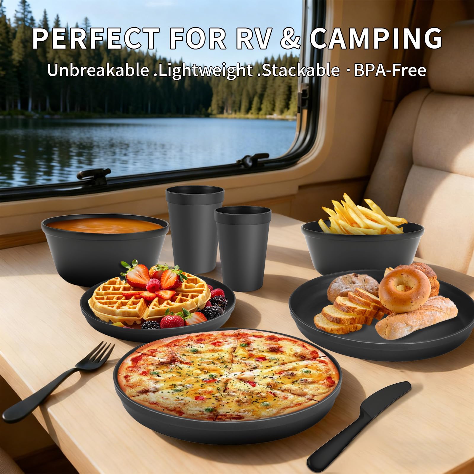 Blwan 24oz bowls, ideal for cereal or soup during camping