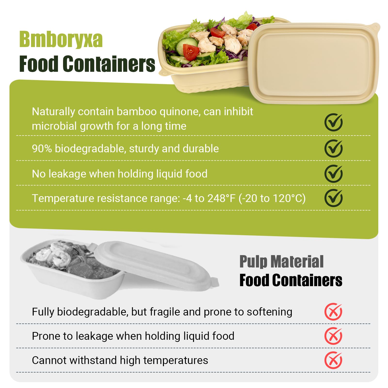Bmboryxa freezer-safe containers keeping meals fresh