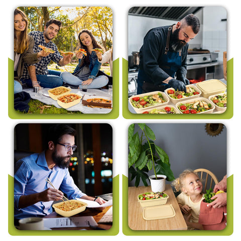Bmboryxa portable lunch containers for office or school use