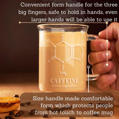 BMC caffeine beaker mug in gift box, a thoughtful science-themed gift.