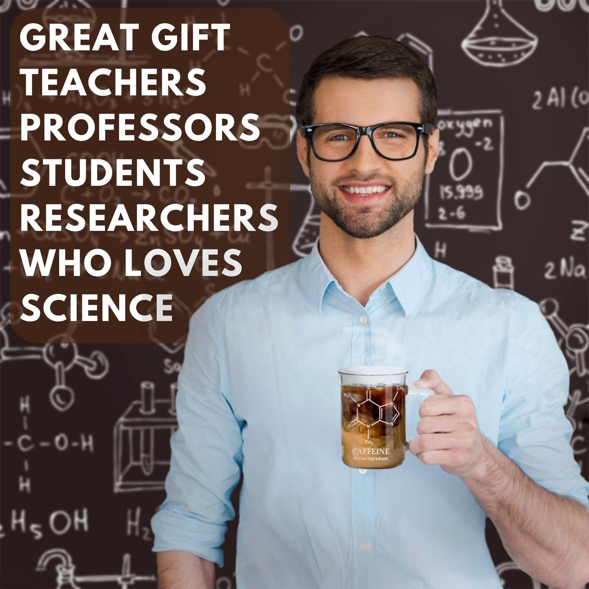 BMC beaker mug with durable graduation marks that stay after washing.