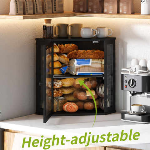 BMOSU Anti-Slip Pads stabilize the bread box and protect countertops
