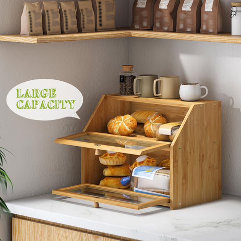 BMOSU anti slip pads stabilizing the bread box on a countertop