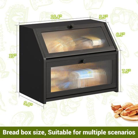 BMOSU bread box easy-clean surface for quick maintenance.