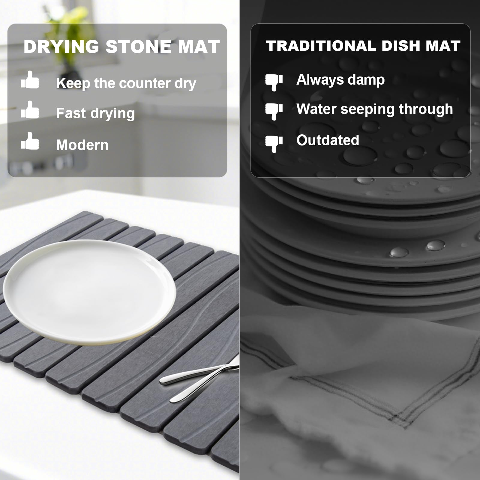 Bmrewax Stone Drying Mat used as heat-resistant trivet for hot pots.