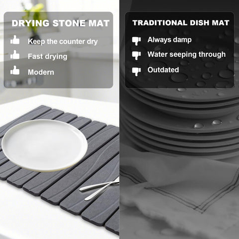 Bmrewax Stone Drying Mat used as heat-resistant trivet for hot pots.