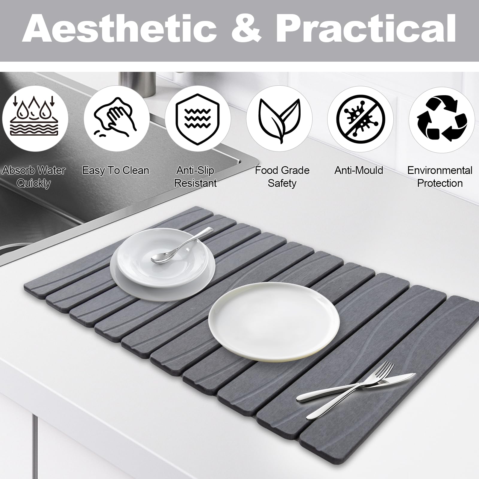 Bmrewax Stone Drying Mat as non-slip bath mat for the bathroom.