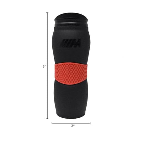 BMW Genuine M Travel Mug 14oz closed lid, portable and ready for on-the-go beverages