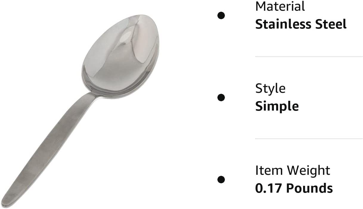 Kunz spoon heavy-duty 18-10 stainless steel ensures durability.