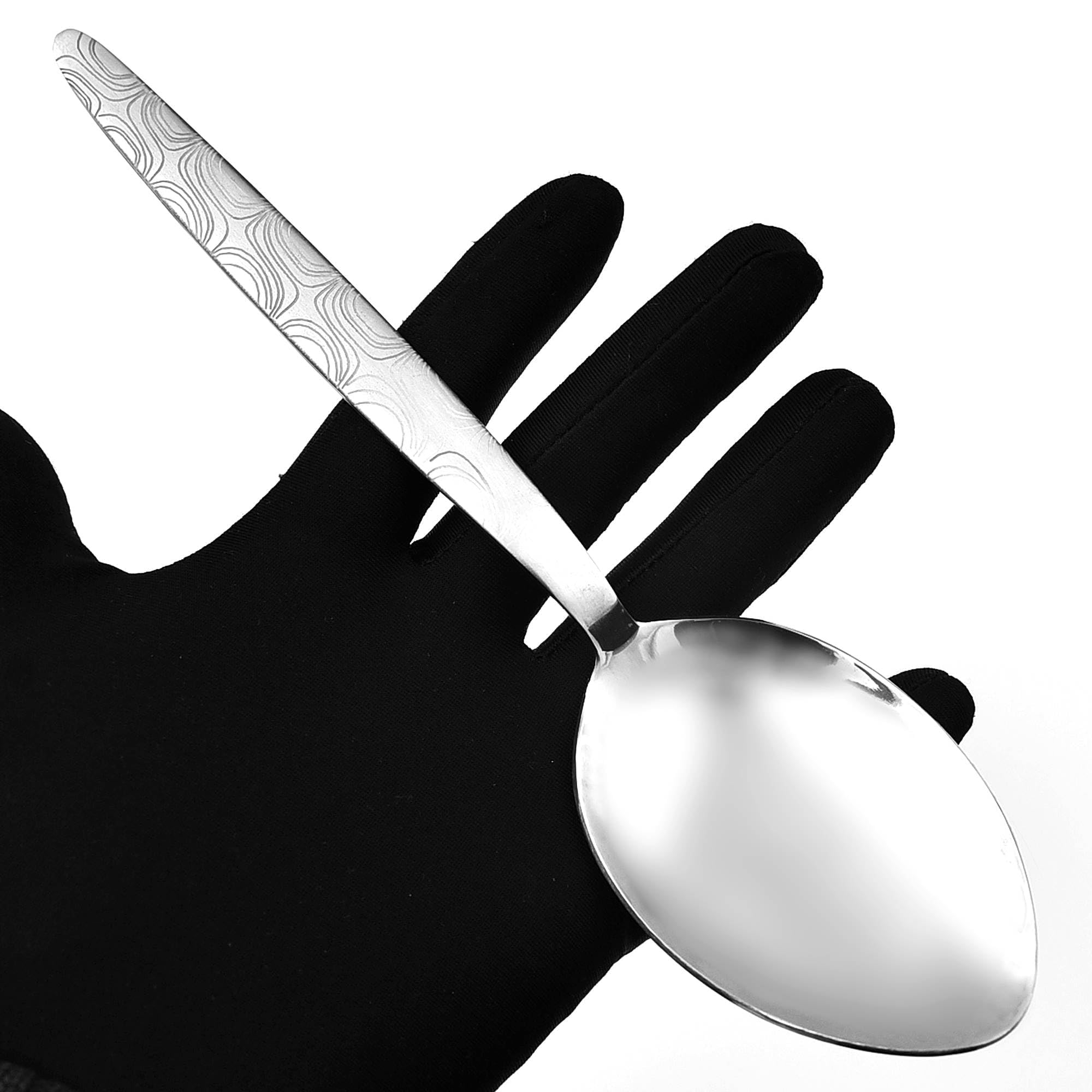 BNAZIND Kunz 9-inch serving spoon suitable for veggies, sauces, and sides.