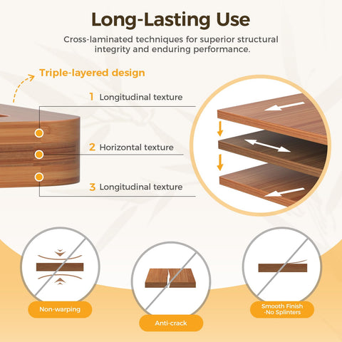 BNBUN bamboo cutting board set in small size for cheese boards and garnishes.