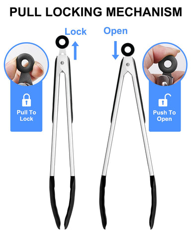 BNLCD 12-inch tong for large meats and grilling control.