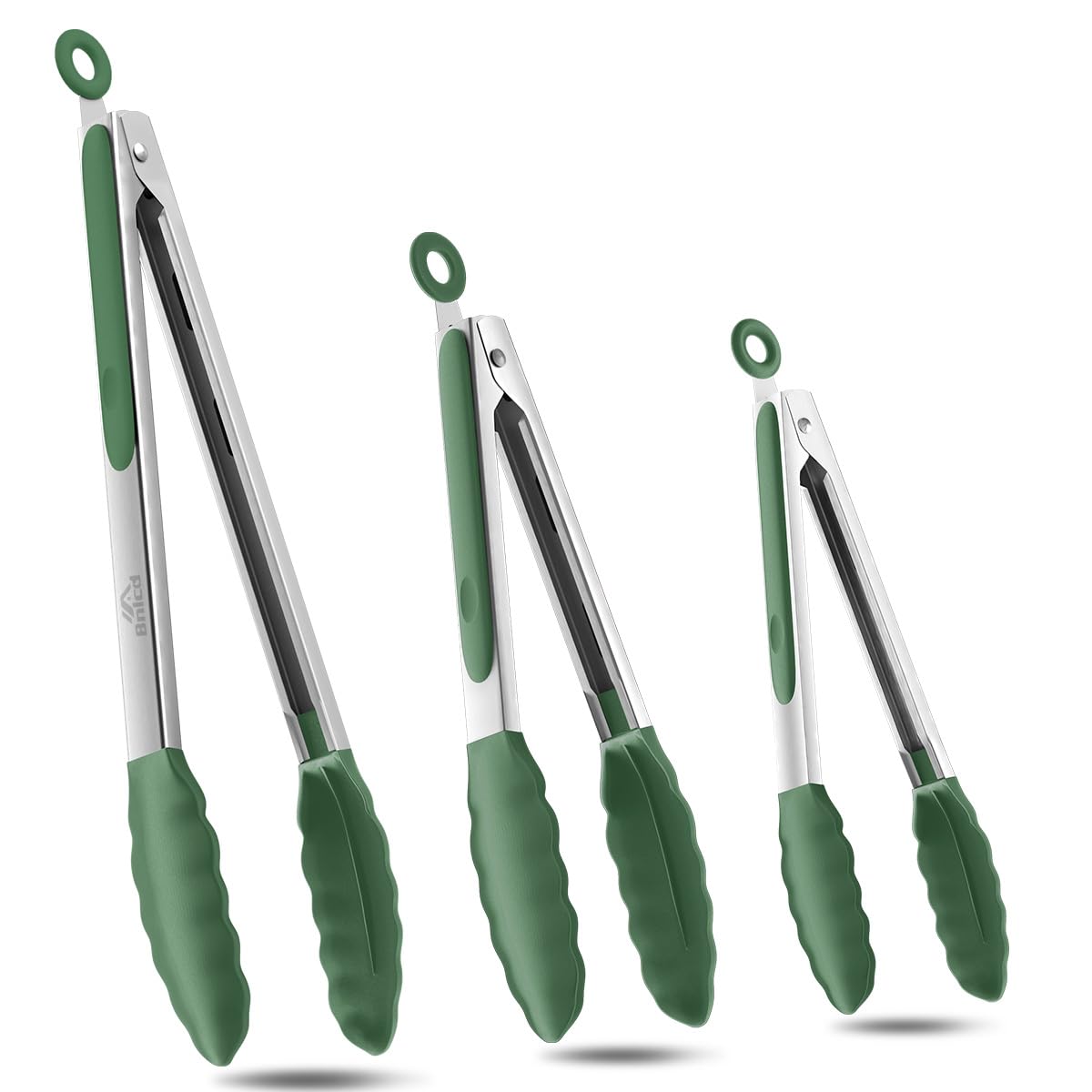 Bnlcd 600°F heat-resistant tongs, 7-inch turquoise for grilling and precise flipping.
