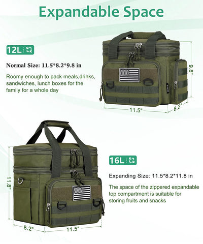 Bnlcd extendable top layer increases capacity for longer outings