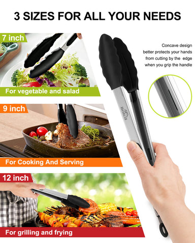 BNLCD non-slip grip enhances control while cooking.