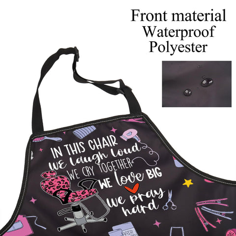 BNQL barber apron with large pockets keeps phones and tools within reach.