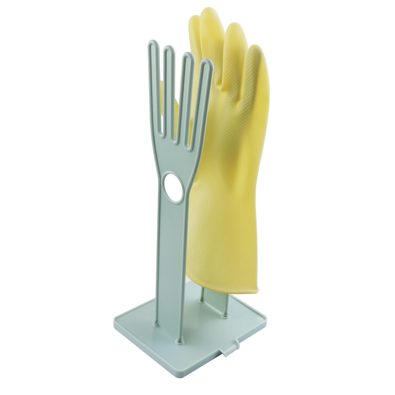 Bntyok blue gloves holder keeps gloves organized and dry on the counter.