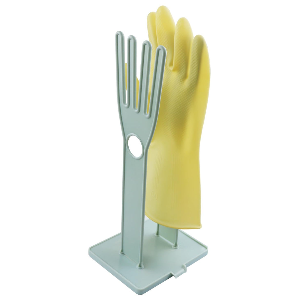 Bntyok blue gloves holder keeps gloves organized and dry on the counter.